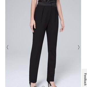 White House Black Market Elegant Black Straight Leg Pants